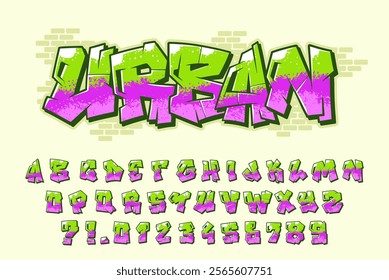 Alphabet Street Urban Graffiti Vector Letters