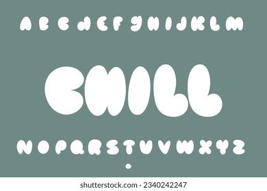 Alphabet Streetwear bubble Graffiti Cartoon vector