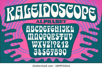 An Alphabet In The Style Of 1960s Psychedelic Posters And Album Covers