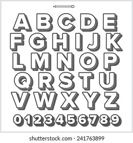 Alphabet style hand drawing 