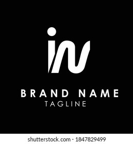 IN Alphabet Stylish Logo Design