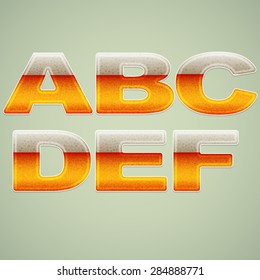 Alphabet stylized beer