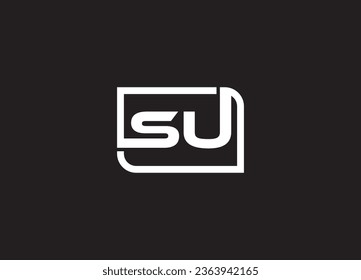 Alphabet SU  letter logo design and initial logo