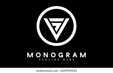 Alphabet sv or vs logo abstract monogram vector