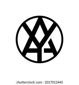 Símbolo alfabético AY, logotipo limpio sencillo y profesional para la empresa o el producto