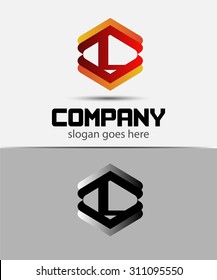 Letter G Initial Monogram Logo Yellow Stock Vector (Royalty Free ...
