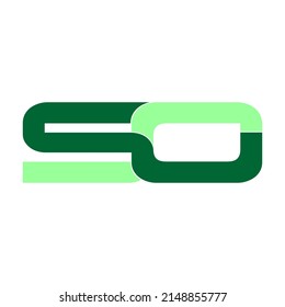 SO alphabet symbol vector design
