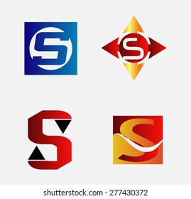 Alphabet Symbols And Elements Of Letter S, such a logo
