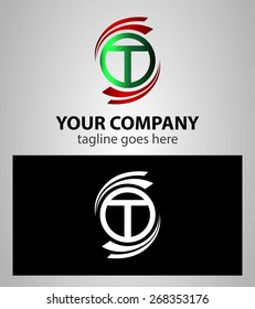 Alphabet Symbols And Elements Of Letter T, such a logo
