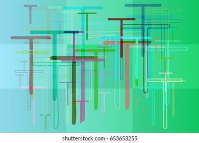 Alphabet T art elements