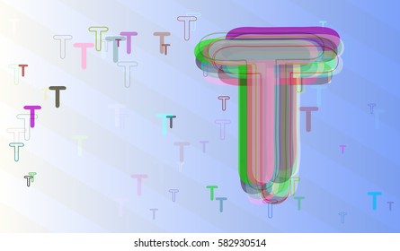 Alphabet T background design