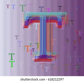 Alphabet T design icon