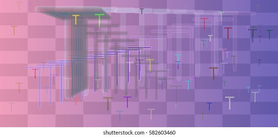 Alphabet T elements background