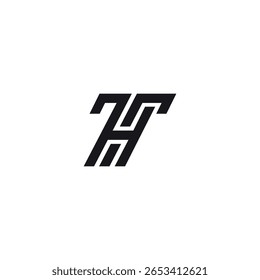 Alphabet T and H Letter Monogram Logo Design. Initial Vector Template.