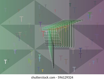 Alphabet T icon texture