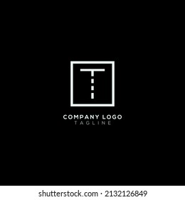 Alphabet T initial letter minimal icon logo