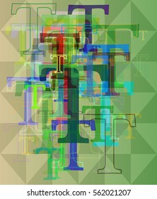 Alphabet T template art