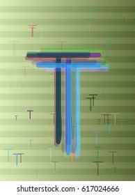 Alphabet T template background