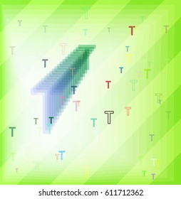 Alphabet T template icon