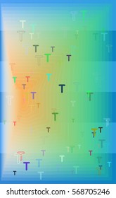 Alphabet T template pattern