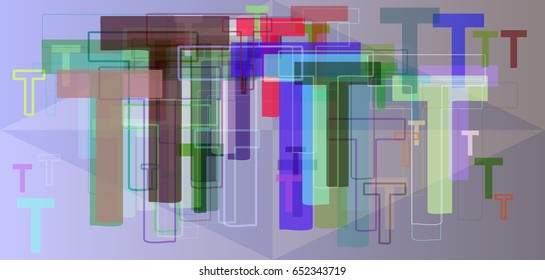 Alphabet T template vector