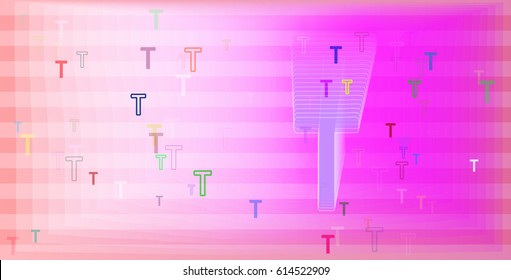 Alphabet T texture art
