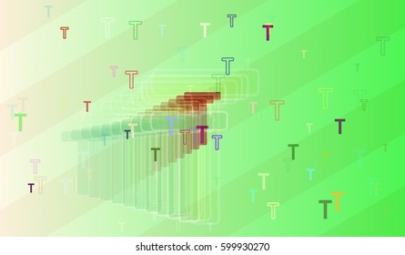 Alphabet T texture icon
