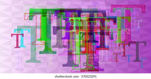 Alphabet T texture template