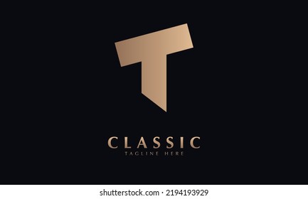Plantilla de logotipo abstracto de Alphabet t vector monograma