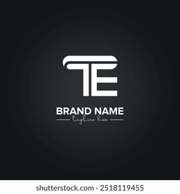 Alphabet TE ET Letters Monogram Logo Design. Initial Vector Template.