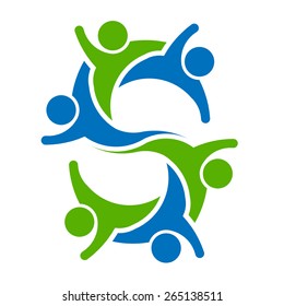 Alphabet Teamwork Letter S