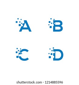 Alphabet technology vector illustration design concept