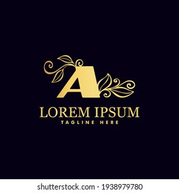 Alphabet template logo . gracefull letter a logo initial