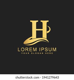 Alphabet template logo . gracefull letter H logo initial