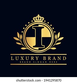 Alphabet template logo . gracefull letter I logo initial