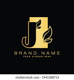 Logo de la plantilla de alfabeto. letra gracetera J logotipo inicial