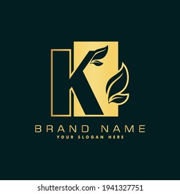 Logo de la plantilla de alfabeto. letra gracefull K logotipo inicial