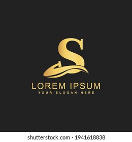 Alphabet template logo . gracefull letter S logo initial