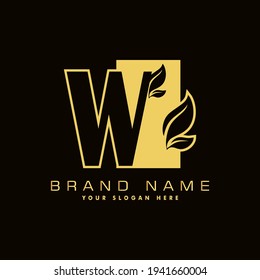 Alphabet template logo . gracefull letter W logo initial