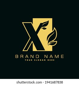 Alphabet template logo . gracefull letter X logo initial