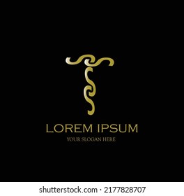 Alphabet template logo . gracefull letter T logo 
