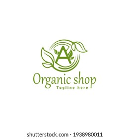 Alphabet template logo . organic letter a logo initial