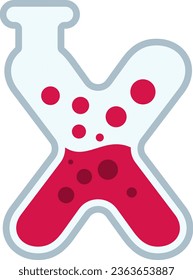 an alphabet with a test tube theme