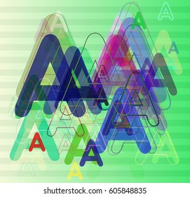Alphabet A text idea art