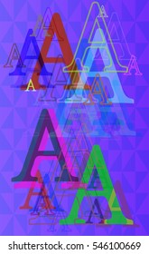 Alphabet A text into smart place, intelligent party over edge
