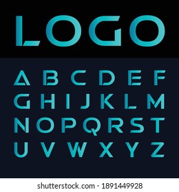 alphabet text logo vector sign symbol font abc letter art style illustration graphic set 