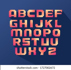 Alphabet text nova effect typography