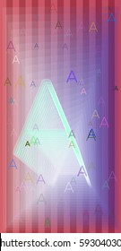 Alphabet A text template art