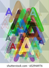 Alphabet A text template idea