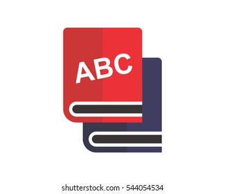 alphabet textbook dictionary encyclopedia read image vector icon logo
